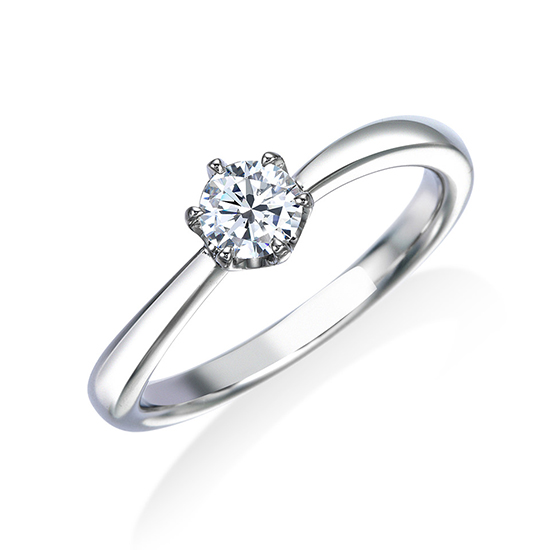 ダイヤモンドに近づく程婚約指輪が細くなるため、ダイヤモンドの印象が強くなります。