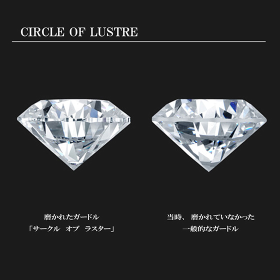 モニッケンダムはダイヤモンドカッターならではの特徴を活かし、豊富なダイヤモンドからその製品のデザインに最もふさわしい素材を厳選しています。