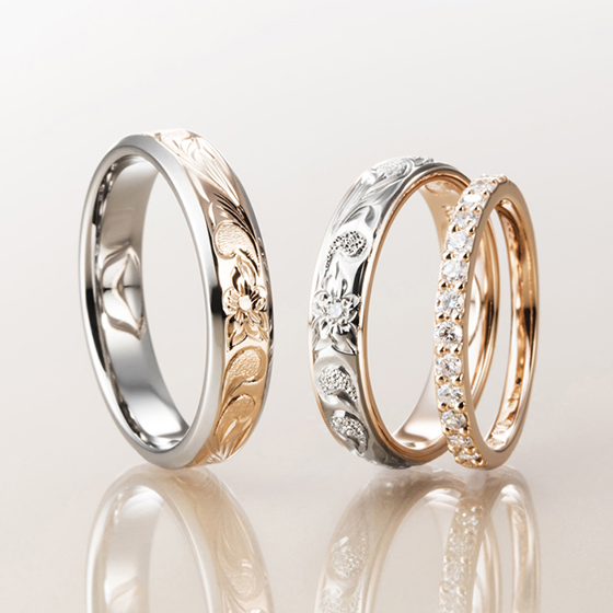 makana Layer Type SET 4.5mm4mm – 浜松市最大級の婚約指輪や結婚指輪